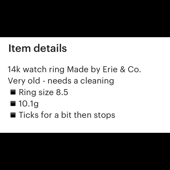 14k Ring Watch - Erie & Co. - Picture 9 of 9